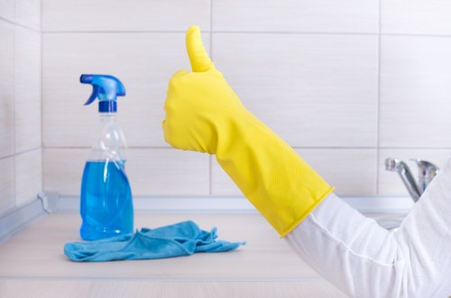 Different upholstery fabrics and cleaning tools
