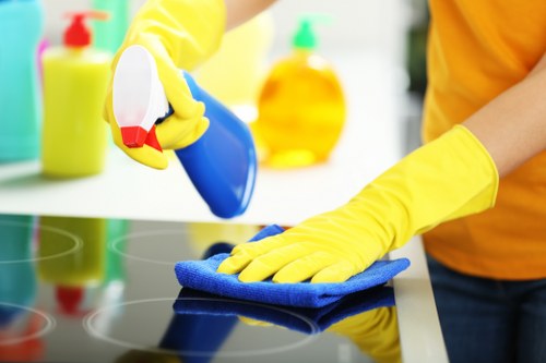 Spot cleaning stains from a mattress surface